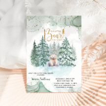 Polar Little Bear is On The Way Cute Baby Shower