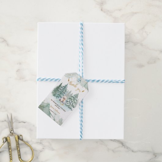 Polar Little Beer Baby shower Dank u Cadeaulabel (Met Touw)