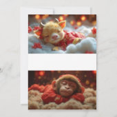 Polar Love: Chilled Heart Wedding Invitation Kaart (Achterkant)