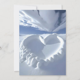 Polar Love: Chilled Heart Wedding Invitation Kaart