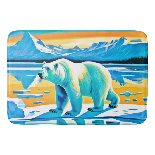 Polar Majesty: Arctisch landschap Badmat (Voorkant)