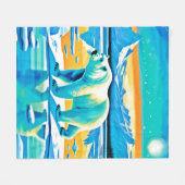 Polar Majesty: Arctisch landschap Fleece Deken (Voorkant (Horizontaal))