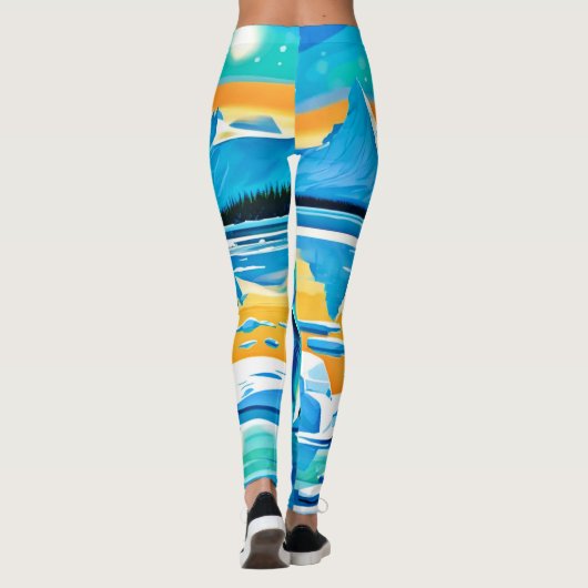 Polar Majesty: Arctisch landschap Leggings (Achterkant)
