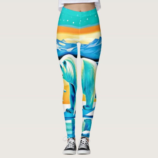 Polar Majesty: Arctisch landschap Leggings (Voorkant)