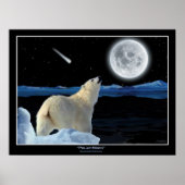 "POLAR MOON" Polaire Beer en bewegende kunst afdru Poster (Voorkant)