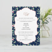 Polar Night Blue & Gossamer Pink Probedinner Kaart (Staand voorkant)