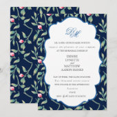 Polar Night Blue Rehearsal Dinner Kaart (Voorkant / Achterkant)