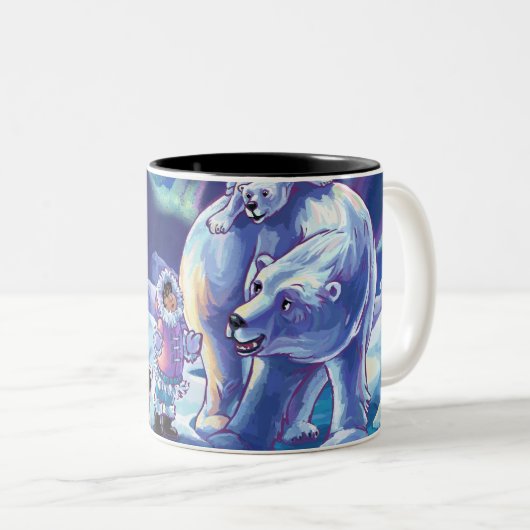 Polar Pals Tweekleurige Koffiemok (Voorkant rechts)