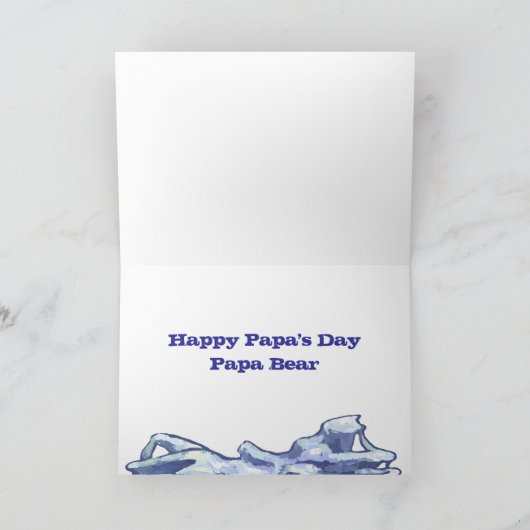 Polar Papa Beer Wenskaart Kaart (Binnen)