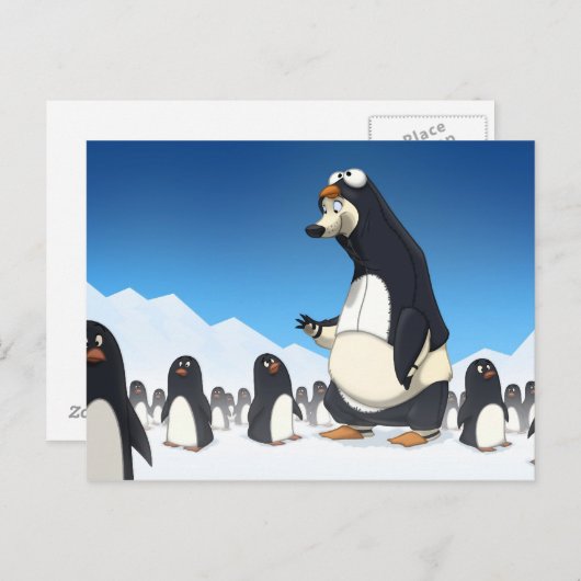 Polar Penguin Briefkaarten (Voorkant / Achterkant)