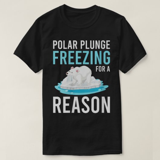 Polar Plunge bevriezing voor een reden VNeck T-shirt (Design voorkant)