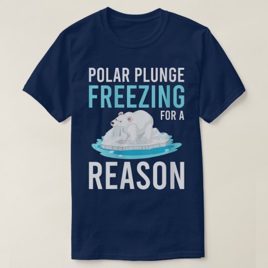 Polar Plunge bevriezing voor een reden VNeck T-shirt (Design voorkant)