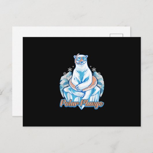 Polar Plunge Ice Jump Funny Polar Beer Winter Swim Briefkaart (Voorkant / Achterkant)