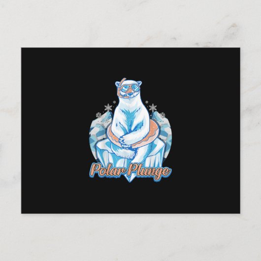 Polar Plunge Ice Jump Funny Polar Beer Winter Swim Briefkaart (Voorkant)