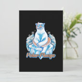 Polar Plunge Ice Jump Funny Polar Beer Winter Swim Feestdagenkaart (Staand voorkant)