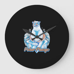 Polar Plunge Ice Jump Funny Polar Beer Winter Swim Grote Klok