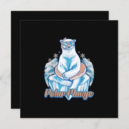 Polar Plunge Ice Jump Funny Polar Beer Winter Swim Kaart (Voorkant / Achterkant)