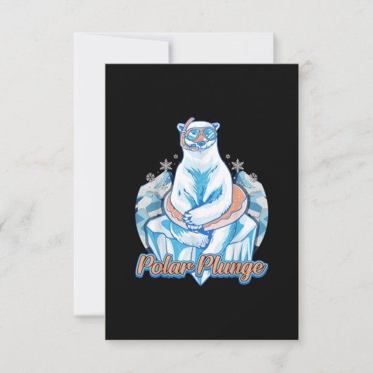 Polar Plunge Ice Jump Funny Polar Beer Winter Swim Kaart (Voorkant)
