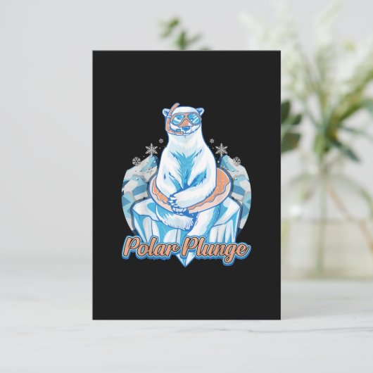 Polar Plunge Ice Jump Funny Polar Beer Winter Swim Kaart (Staand voorkant)