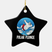 Polar Plunge Ice Jump Funny Polar Beer Winter Swim Keramisch Ornament (Voorkant)