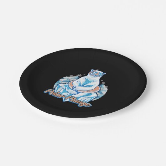 Polar Plunge Ice Jump Funny Polar Beer Winter Swim Papieren Bordje (Gekanteld)