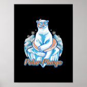 Polar Plunge Ice Jump Funny Polar Beer Winter Swim Poster (Voorkant)