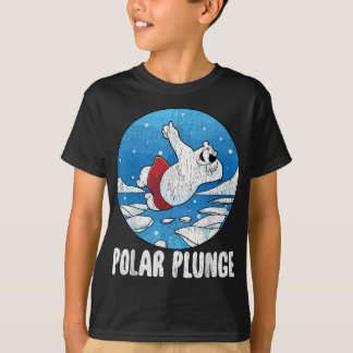 Polar Plunge Ice Jump Funny Polar Beer Winter Swim T-shirt