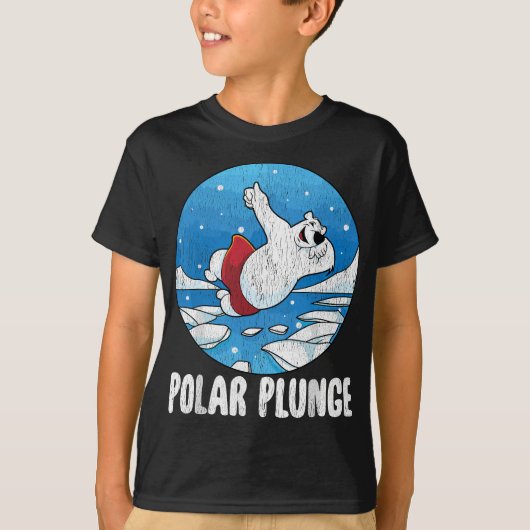 Polar Plunge Ice Jump Funny Polar Beer Winter Swim T-shirt (Voorkant)
