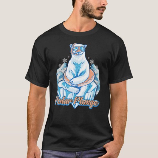 Polar Plunge Ice Jump Funny Polar Beer Winter Swim T-shirt (Voorkant)