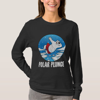 Polar Plunge Ice Jump Funny Polar Beer Winter Swim T-shirt