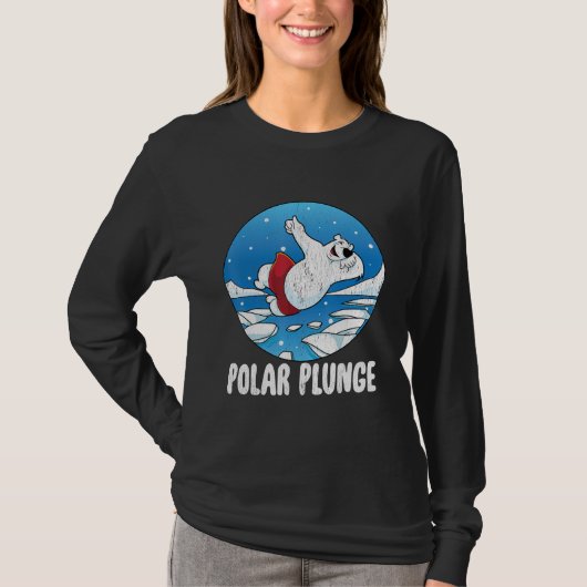 Polar Plunge Ice Jump Funny Polar Beer Winter Swim T-shirt (Voorkant)