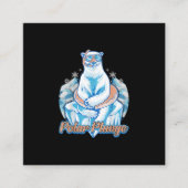 Polar Plunge Ice Jump Funny Polar Beer Winter Swim Vierkante Visitekaartje (Voorkant)