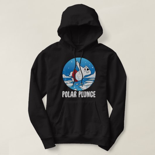 Polar Plunge Ice Jump Funny Polar Winter Hoodie (Design voorkant)
