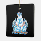 Polar Plunge Ice Jump Funny Polar Winter Keramisch Ornament (Links)