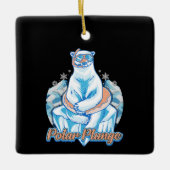 Polar Plunge Ice Jump Funny Polar Winter Keramisch Ornament (Voorkant)