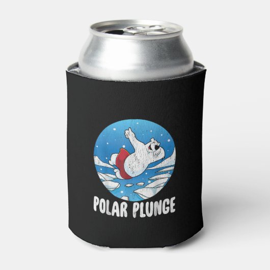 Polar Plunge Ice Jump Polar Beer Winter Swim Blikjeskoeler (Blikje Voorkant)