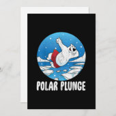 Polar Plunge Ice Jump Polar Beer Winter Swim Feestdagenkaart (Voorkant / Achterkant)