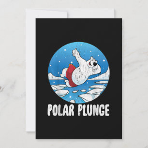 Polar Plunge Ice Jump Polar Beer Winter Swim Feestdagenkaart