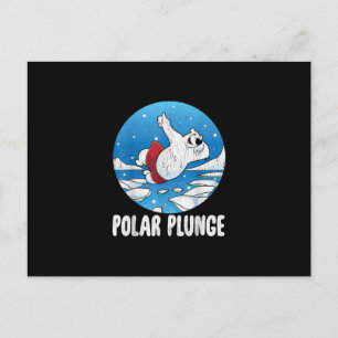 Polar Plunge Ice Jump Polar Beer Winter Swim Feestdagenkaart