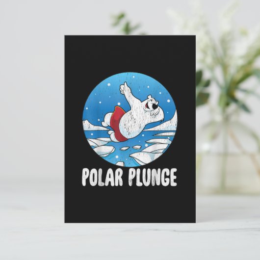 Polar Plunge Ice Jump Polar Beer Winter Swim Informatiekaartje (Staand voorkant)