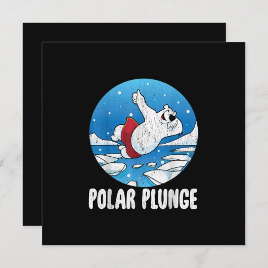 Polar Plunge Ice Jump Polar Beer Winter Swim Kaart (Voorkant / Achterkant)