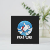 Polar Plunge Ice Jump Polar Beer Winter Swim Kaart (Staand voorkant)