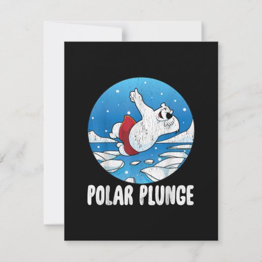 Polar Plunge Ice Jump Polar Beer Winter Swim Kaart (Voorkant)