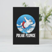 Polar Plunge Ice Jump Polar Beer Winter Swim Kaart (Staand voorkant)