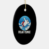 Polar Plunge Ice Jump Polar Beer Winter Swim Keramisch Ornament (Rechts)