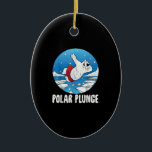 Polar Plunge Ice Jump Polar Beer Winter Swim Keramisch Ornament<br><div class="desc">Polar Plunge Ice Jump Polar Beer Winter Swim</div>