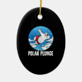 Polar Plunge Ice Jump Polar Beer Winter Swim Keramisch Ornament (Voorkant)