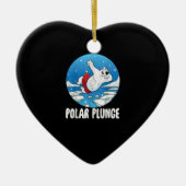 Polar Plunge Ice Jump Polar Beer Winter Swim Keramisch Ornament (Voorkant)