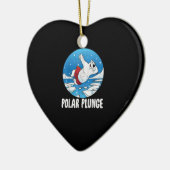 Polar Plunge Ice Jump Polar Beer Winter Swim Keramisch Ornament (Links)