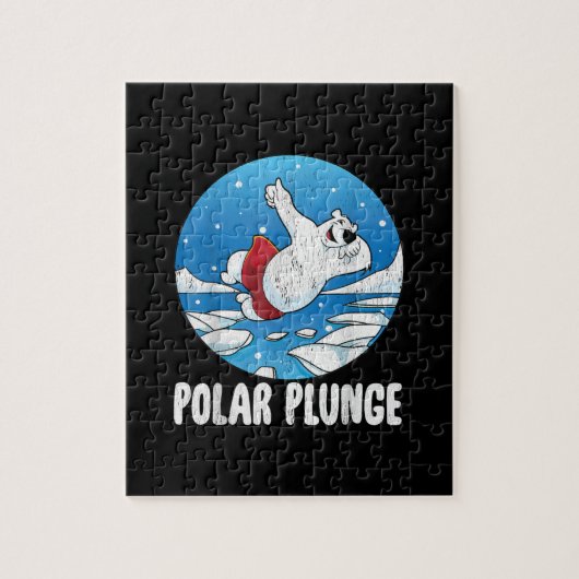 Polar Plunge Ice Jump Polar Beer Winter Swim Legpuzzel (Verticaal)